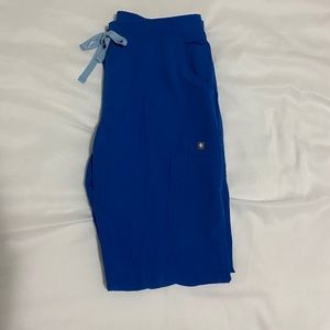 FIGS small blue skinny scrub pants